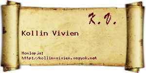 Kollin Vivien névjegykártya